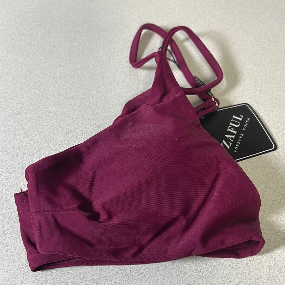 Zaful Women's Merlot burgundy Bralette - Picture 4 of 6